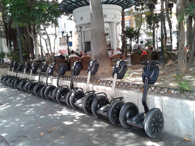  Segways in front of the terrace 