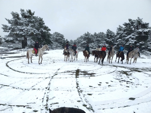 Cabalgamarra por la nieve