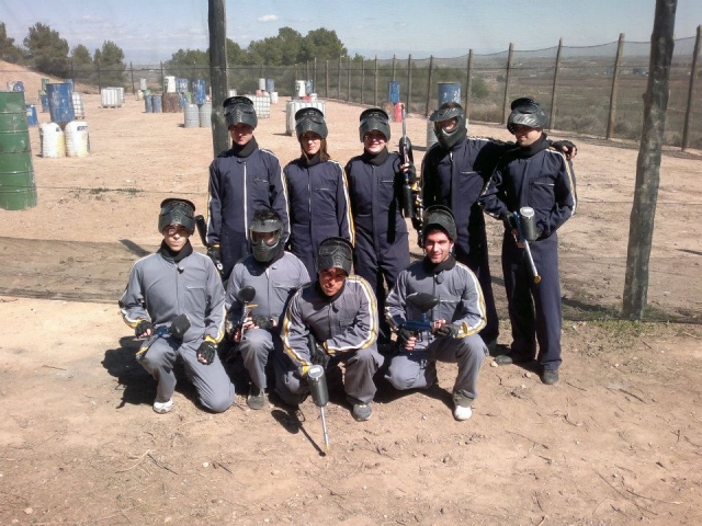 Integrantes del equipo de paintball