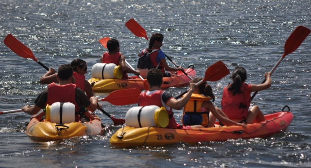 Expedición en kayaks por el Miño