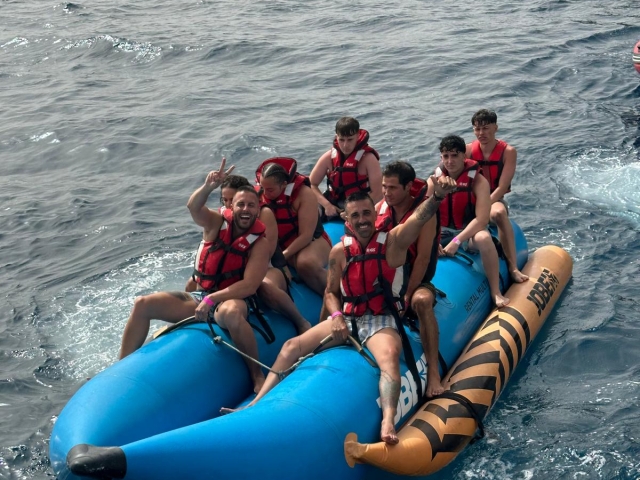 Banana boat durante el party boat