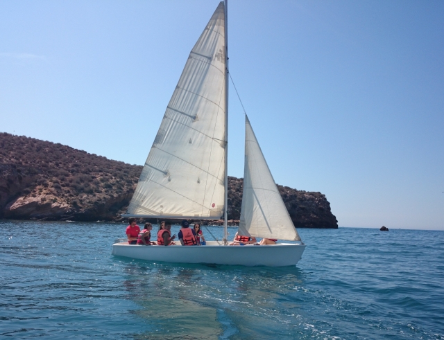 A bordo della barca a vela 