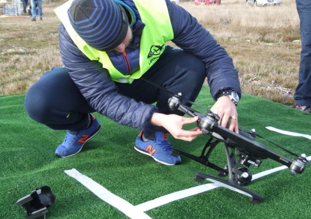 Preparando su dron