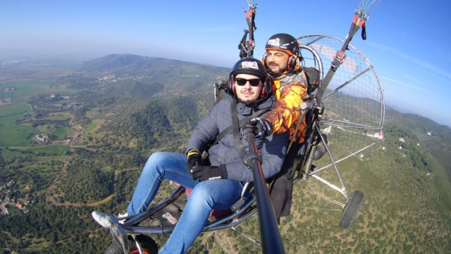 A bordo del paramotor