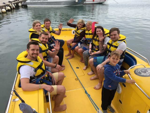 Esperando para salir en el barco