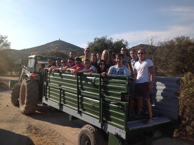 disfrutando de la finca
