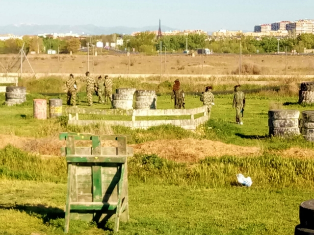 campo de juego de paintball