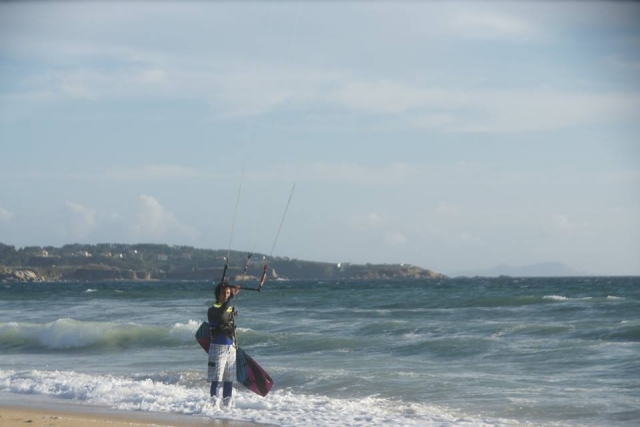 Sesion de kitesurf