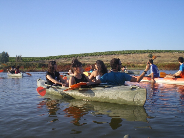  Walking in the canoe 