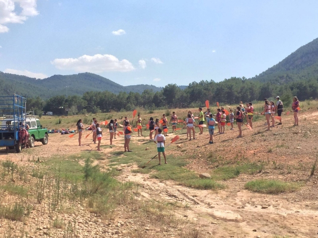 Instrucciones para remar en el embalse