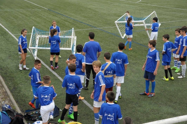 Preparando la sesion en el campus de la Real