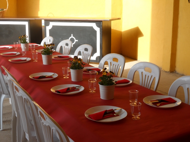  Table decoration on the Brunete farm 