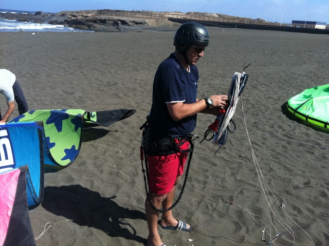 Recogiendo la cometa
