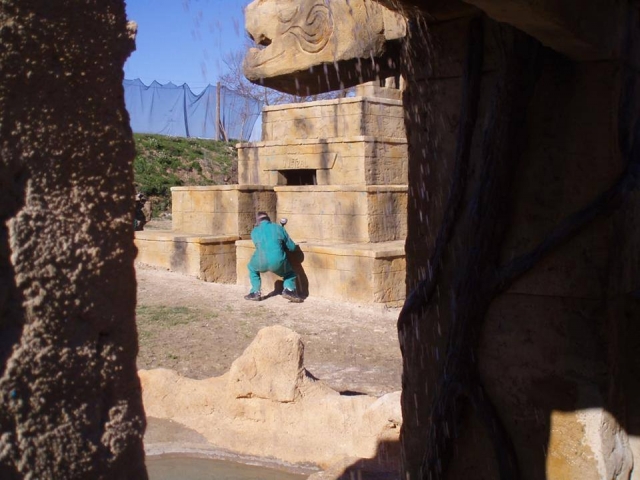 Oculto en el escenario de paintball