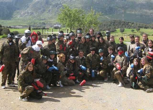  Group posing with the team 