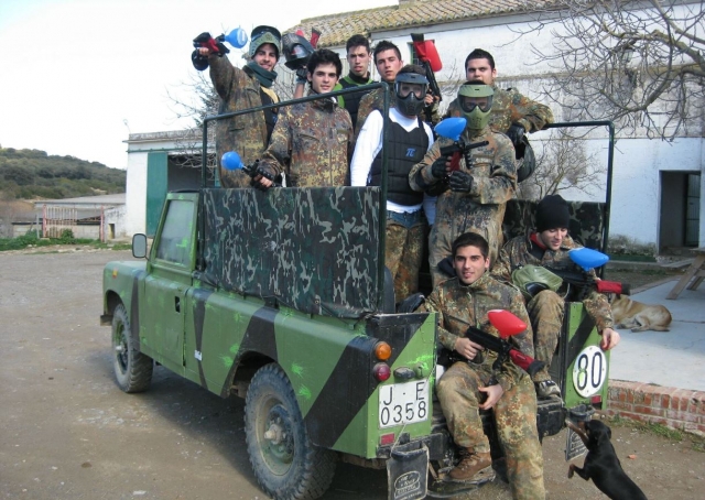  Paintball players in the van 