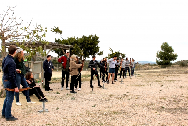  Practicing archery 