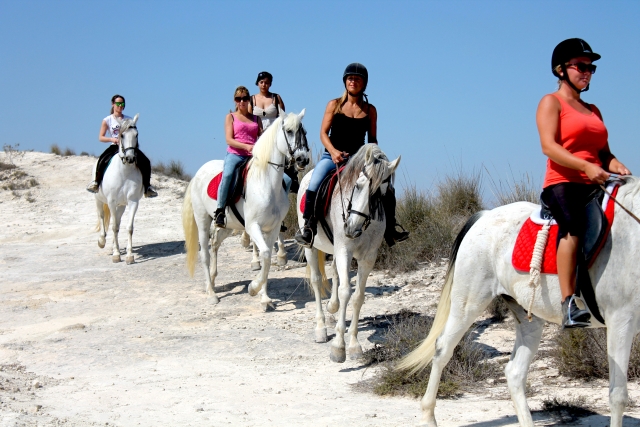  On horseback 