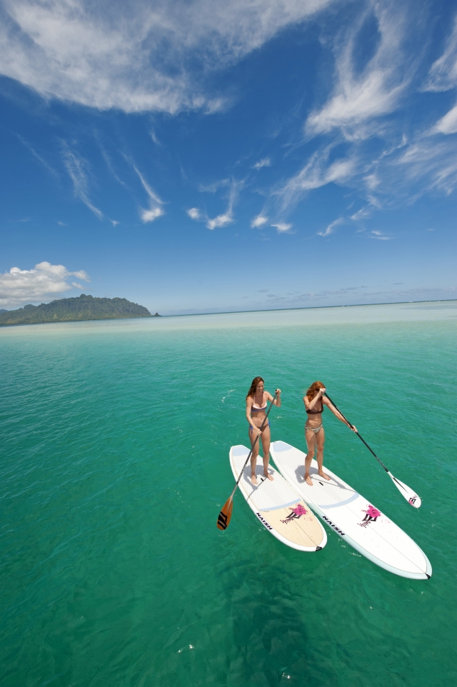 SUP en aguas cristalinas