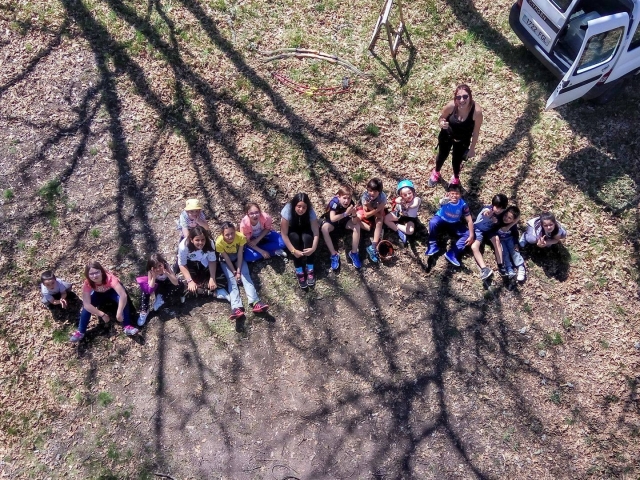 Peques en el parque de aventuras