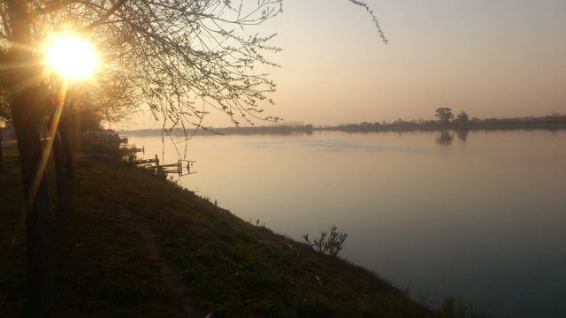 Tramonto sul fiume Ebro 