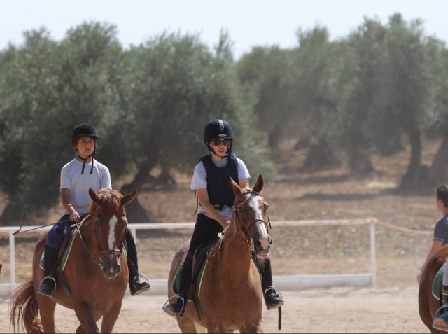 Practicando con los caballos