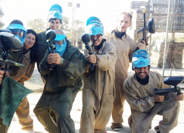  Players with blue masks 