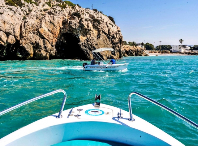 En barco desde Sitges