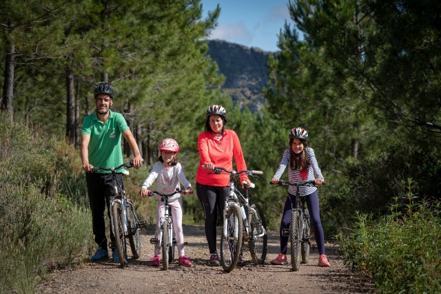 Excursión en bici familiar