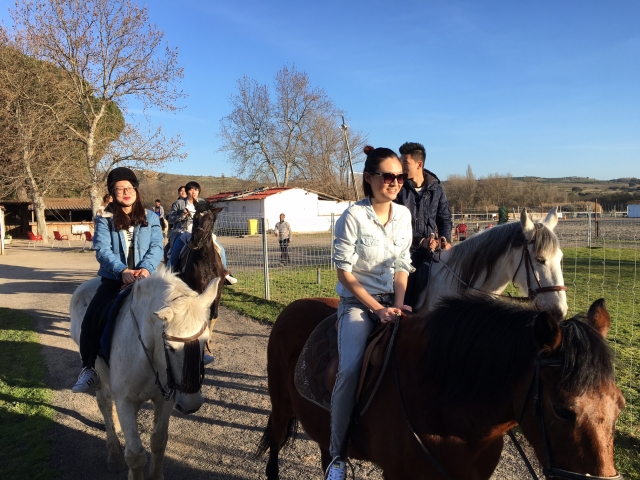 Visitatori asiatici a cavallo 