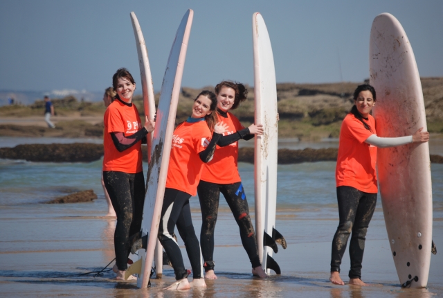 Alumnos con sus tablas