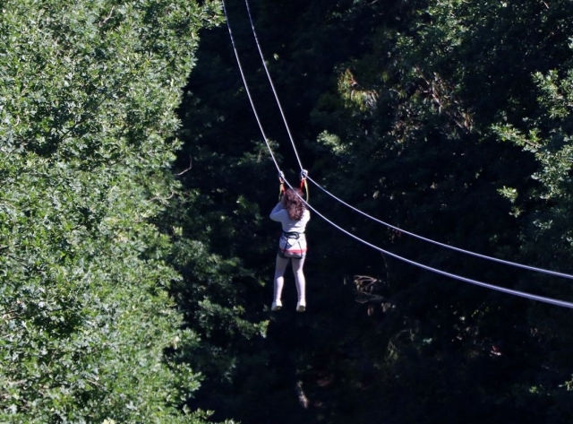  Enjoying the zip line 
