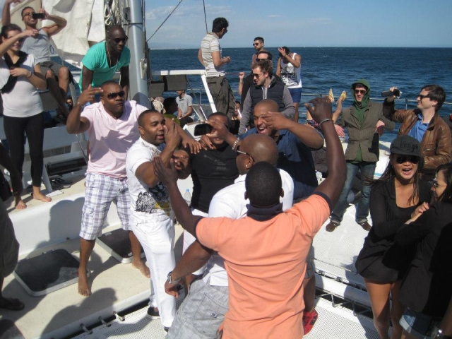 Bailando a bordo del barco