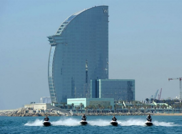  Jet skis in front of the W hotel 