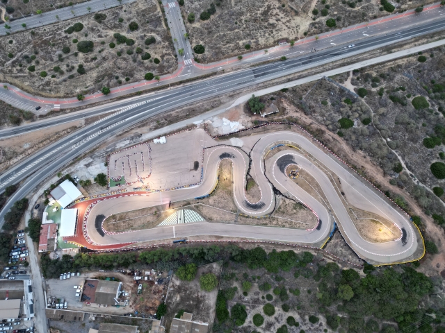 Pista de karts desde el aire