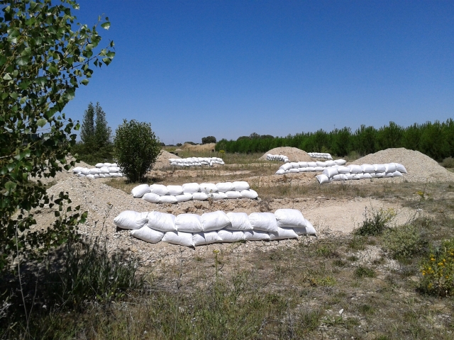BUNKERS CON SACOS TERREROS