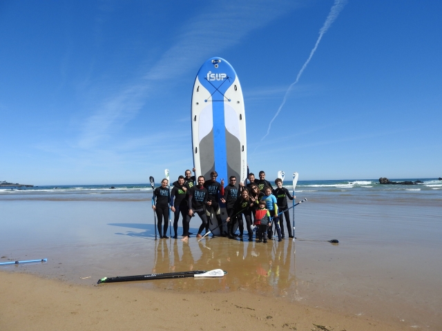  With the giant sup board 