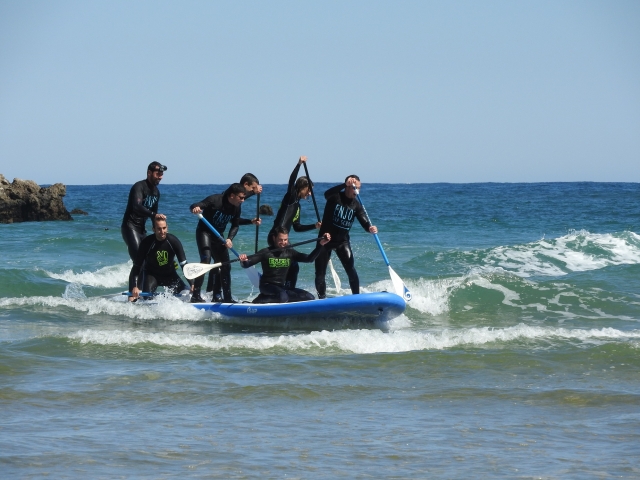 Joint paddle on the sup board 