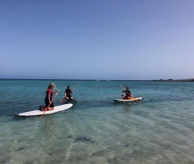 Aprendiendo paddle surf