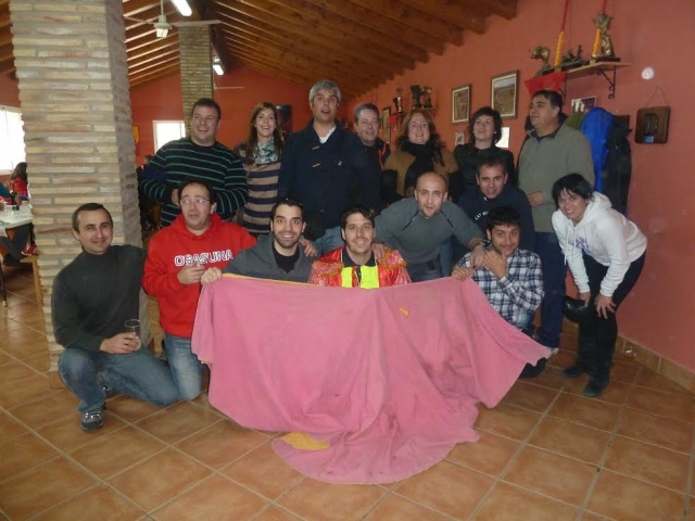 Posando con el torero