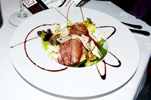  Decorated plate from the menu 