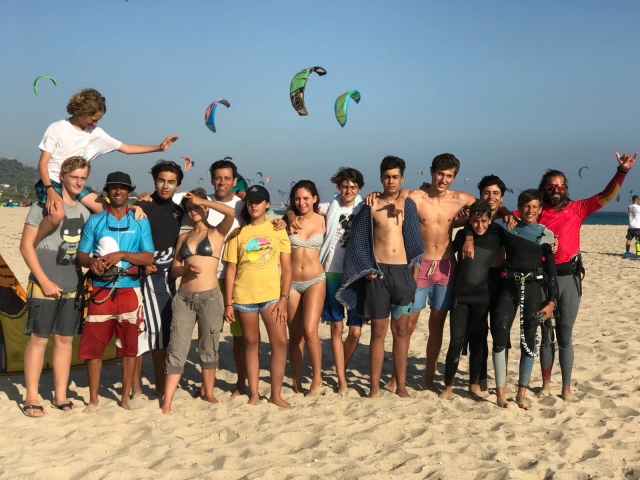 Foto de alumnos del campa de kitesurf
