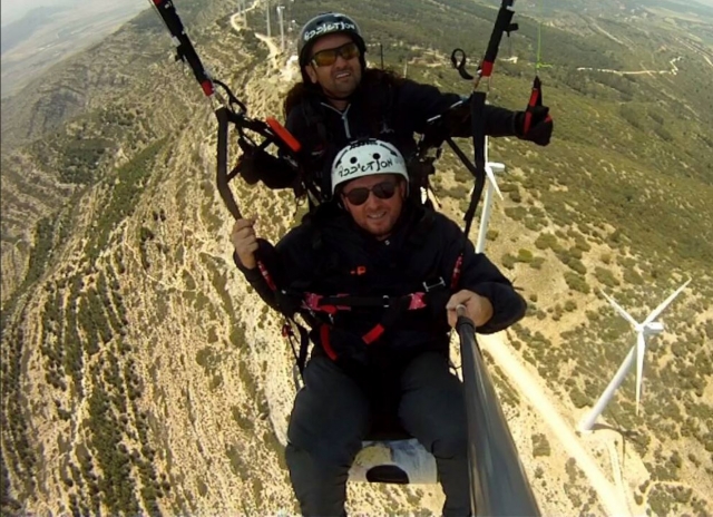  Flying over wind farm 