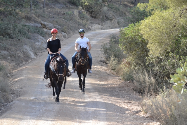 Ruta a caballo en pareja