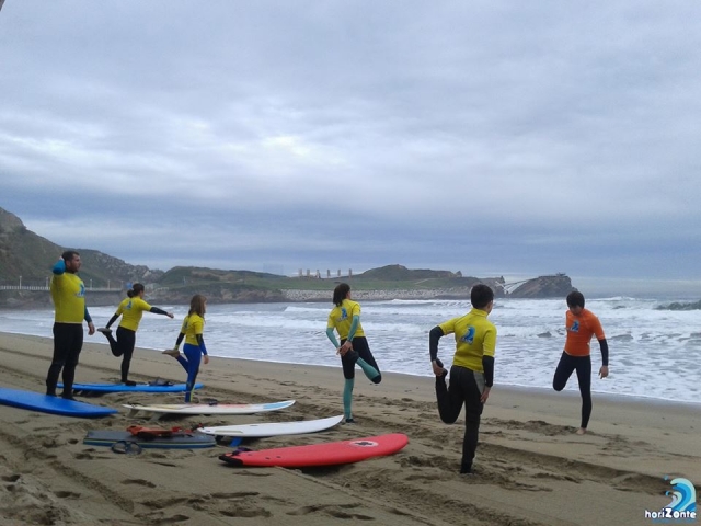 Calentando en la arena