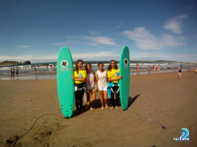 Alumnos en la arena
