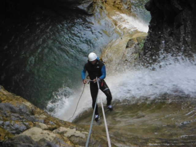  Descending the waterfall 