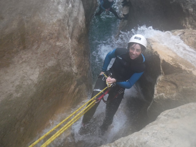  Rappelling down 