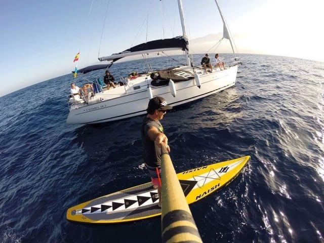 Grabando el barco desde la tabla