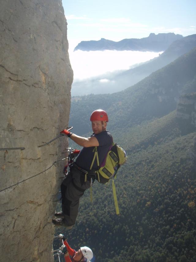  Gaining height on the ferrata 